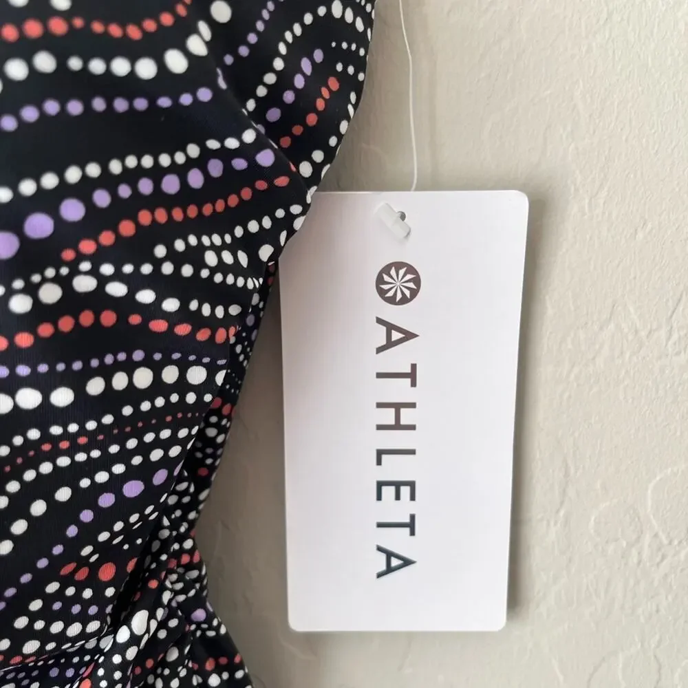 Athleta square neck tankini swim top 32D / DD NWT
